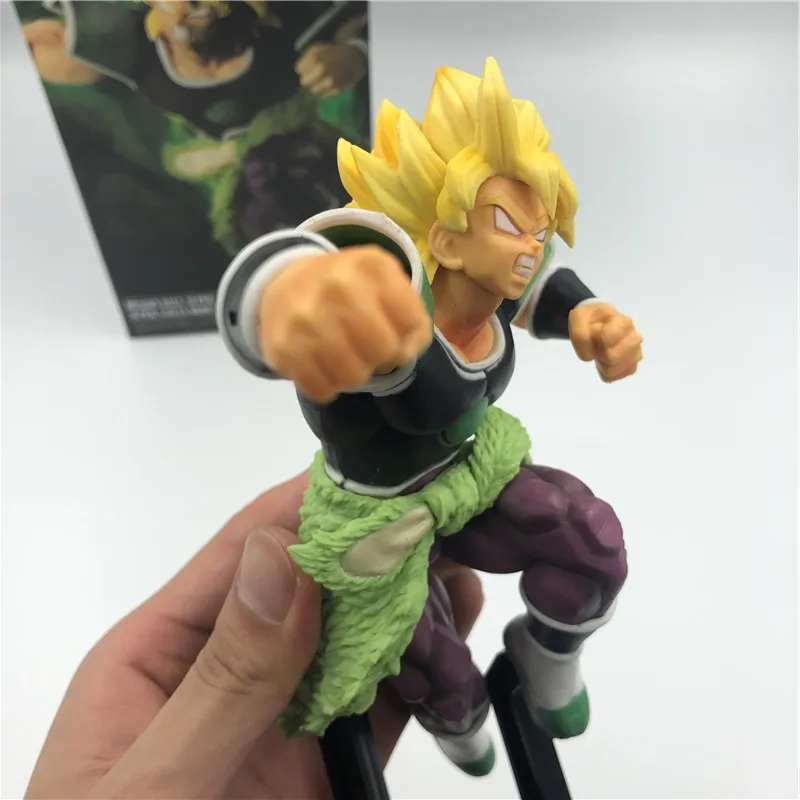 Dragon Ball Z Super Broly Movie Ver. Зеленые волосы против Гоку броли Супер Saiyan боевой формы ПВХ Фигурки Модель DBZ 24 см