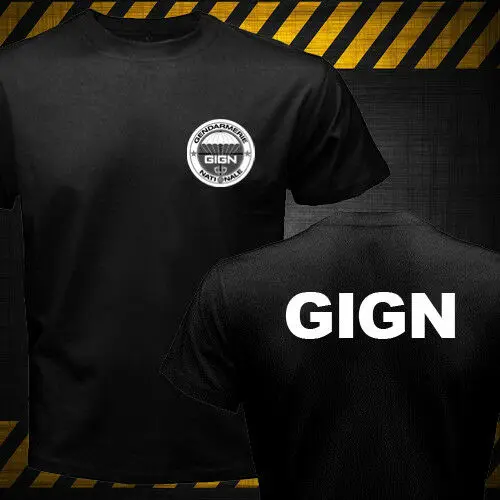 Крутая футболка с двойным бортом для полиции Франции Psig Gign Counter Terrorist Special Forces