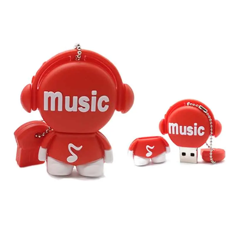 USB флеш накопитель с мультяшным музыкальным человеком 4 ГБ 8 16 32 64 u диск креативный