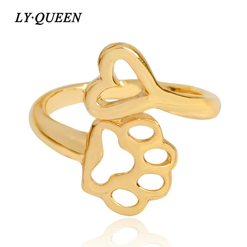 Креативные милые Полые Кольца с изображением Пантеры открытые Регулируемые