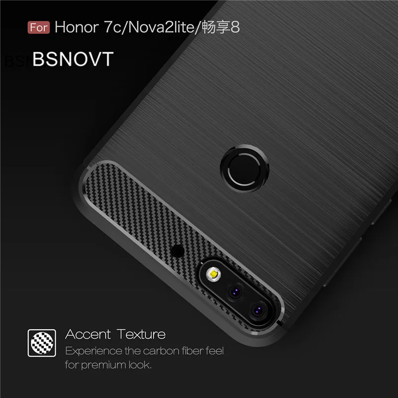 BSNOVT для Huawei Honor 7C Pro чехол противоударный силиконовый матовый телефона 7c оболочка