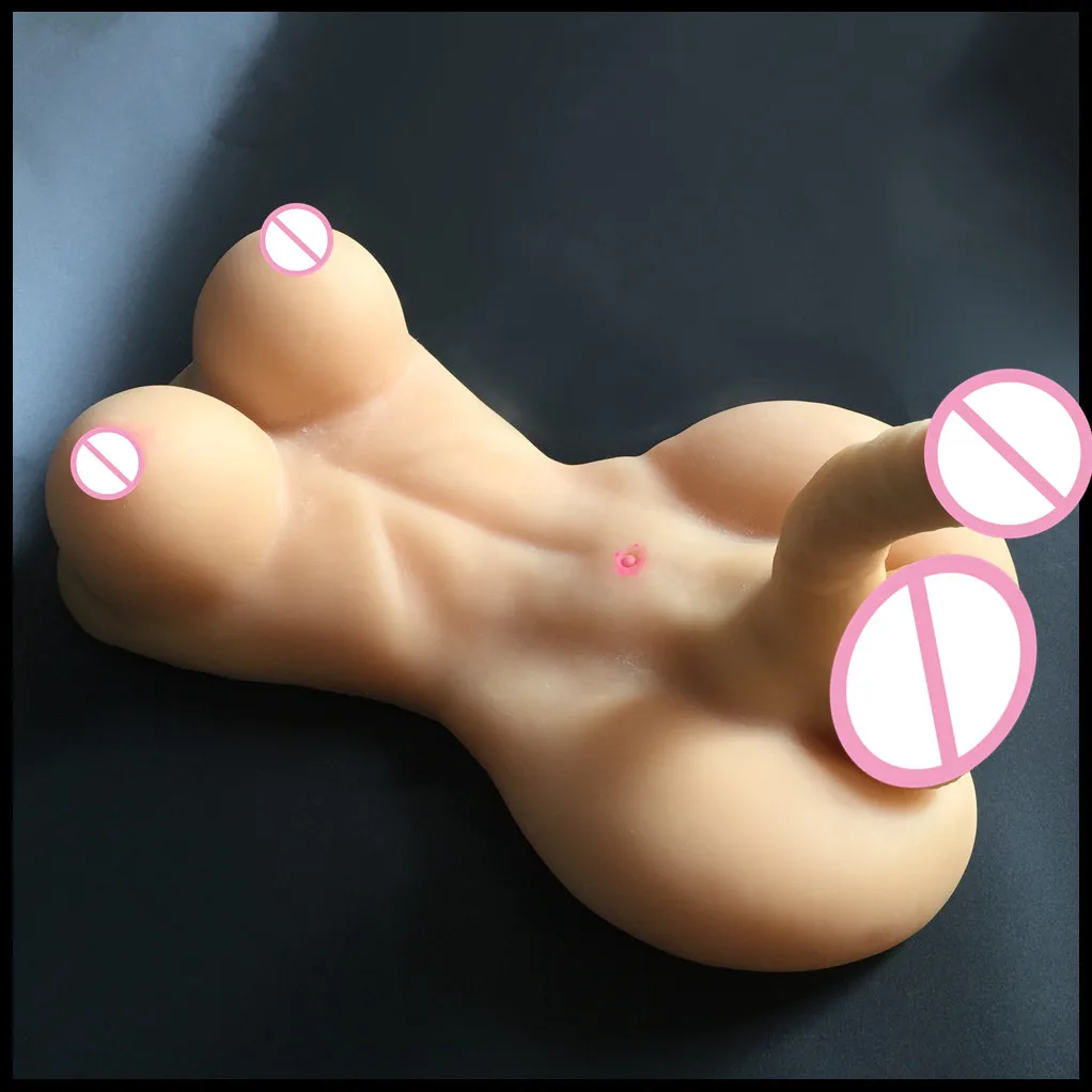 Настоящая твердая полностью Силиконовая секс кукла Ladyboy с большой грудью и