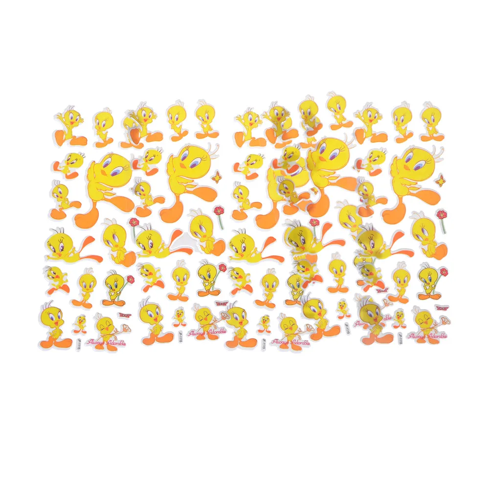 5 листов Детские Стикеры с надписью Bubble Yellow Duck|Наклейки для творчества| |