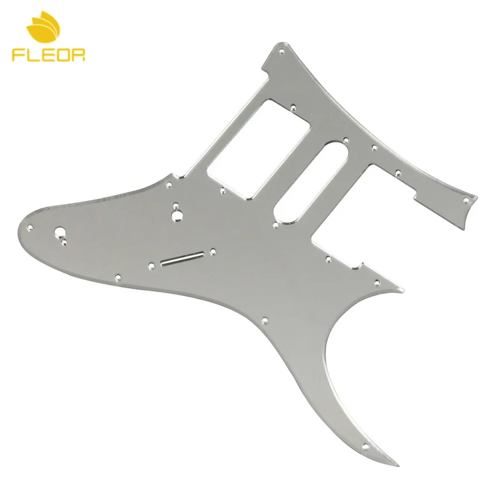 FLEOR 9 отверстий для электрогитары Pickguard HSH Scratch Plate w/Винты RG 7V Style гитары серебряное