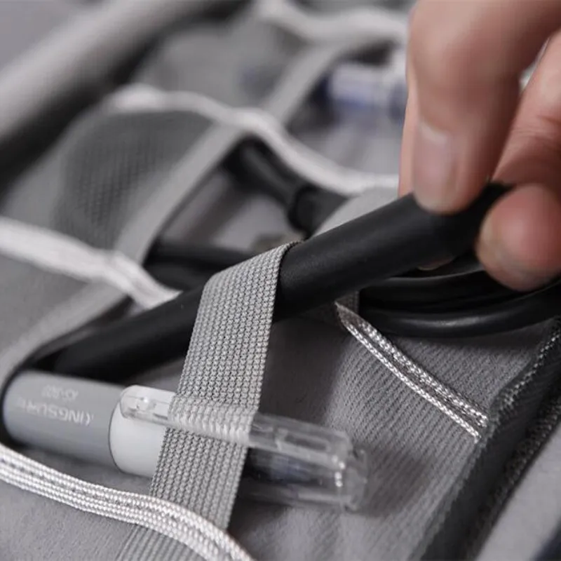 

Creative Electronic Storage Bag Multi-function Digital Package Net Bag Lattice Portable Travel Storage Bag Storage Organization