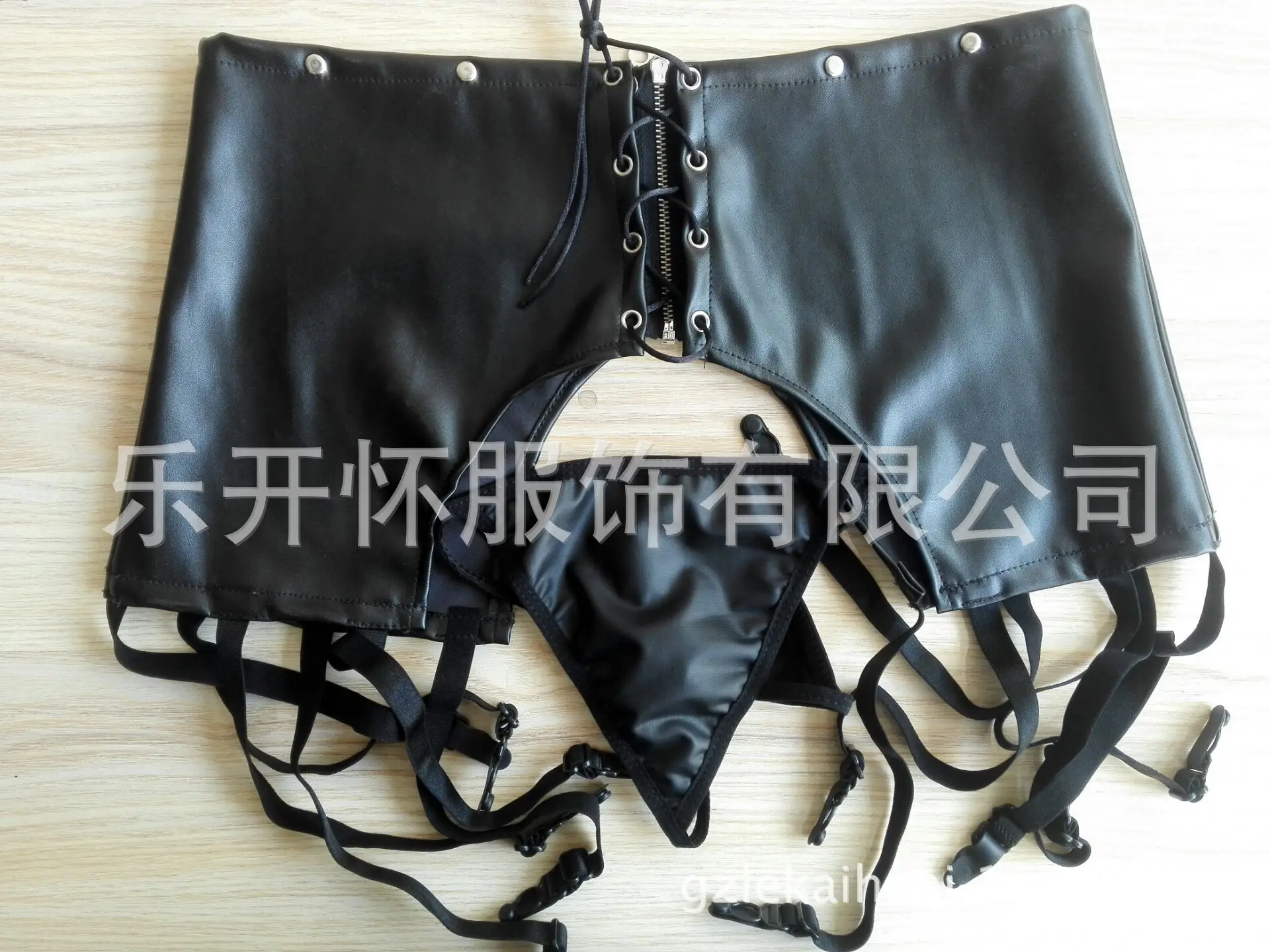 Коллекция черный пояс для чулок из искусственной кожи размера плюс сексуальный