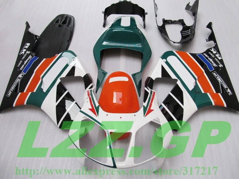 

100%NEW Green Red White VTR1000 SP1 RC51 2000 2001 2002 2003 2004 2005 2006 Fairing Kit Complete Set for Honda LZZ.GP