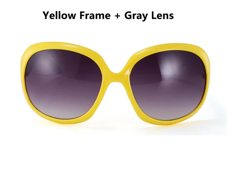Oculos de sol feminino,, Летний стиль, очки, Винтажный дизайн, классические, большие солнцезащитные очки для женщин и мужчин, солнцезащитные очки - Цвет линз: Цвет: желтый