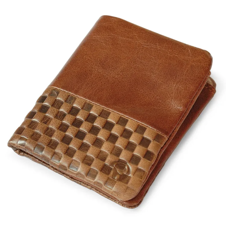 Машо пиро Короткие Сцепления Натуральная Кожа Мужчины/Женщины Кошельки плед