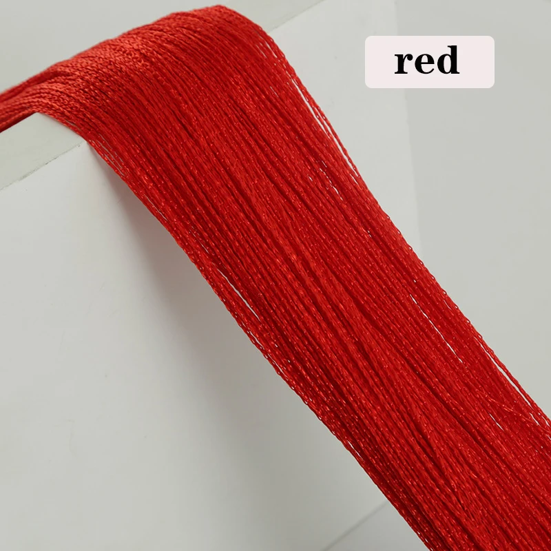 red Разные цвета на выбор, 100 см X 200 см, нитевые занавески для гостиной, двери, стены, окна, панели, занавески с кисточками - Цвет: red