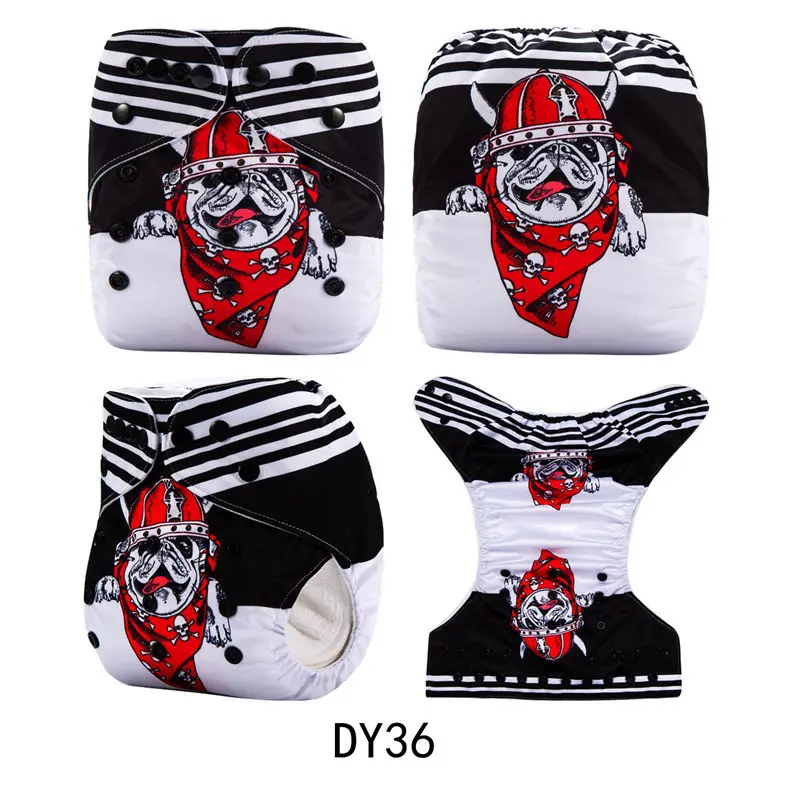 Лев ткань пеленки Смешные Детские Многоразовые крышка лиса подгузник карман с