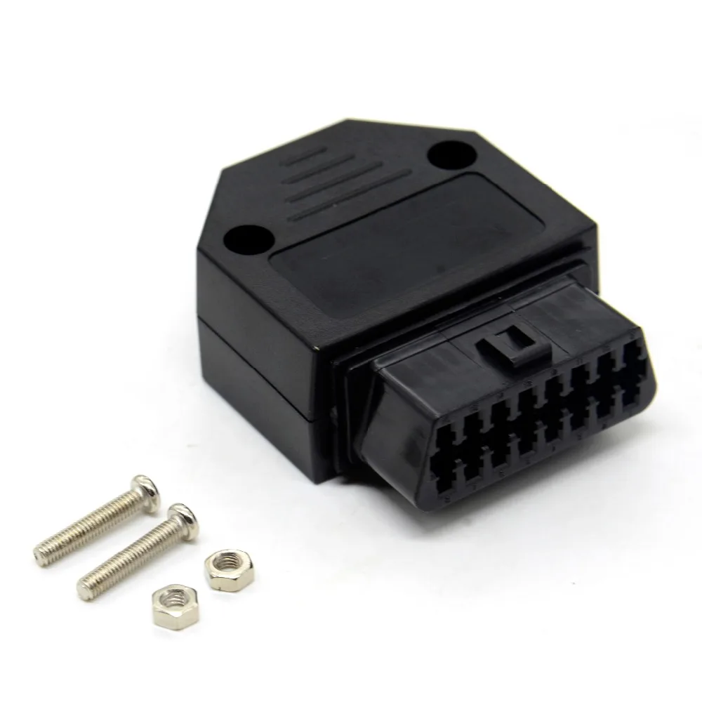 Универсальный 16 контактный гнездовой разъем OBDII OBD2 OBD II переходник с внутренней