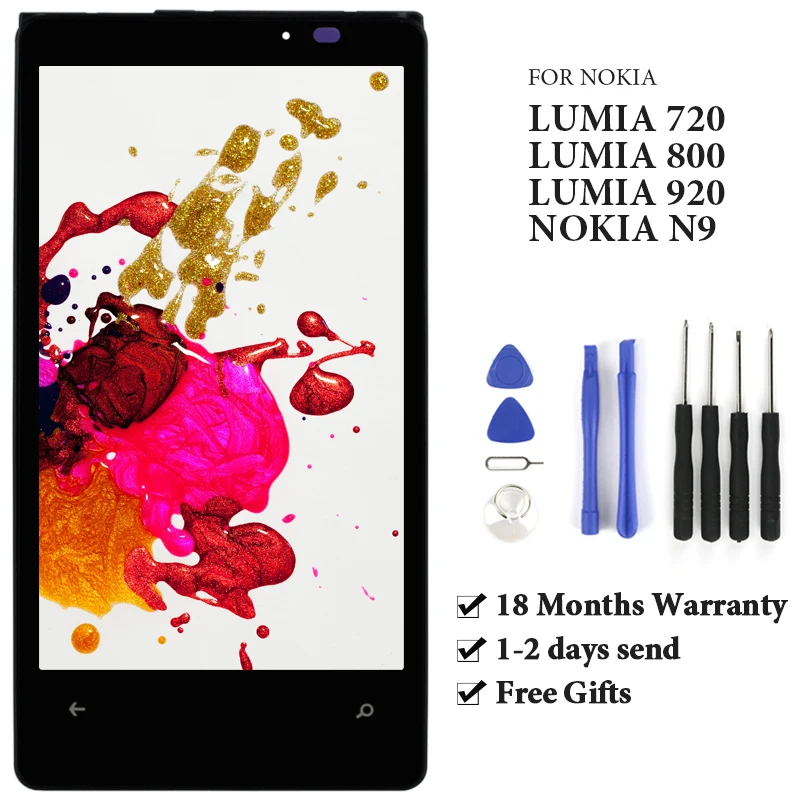 Лучший Китай для Nokia Lumia 720 N720 ЖК дисплей кодирующий преобразователь сенсорного
