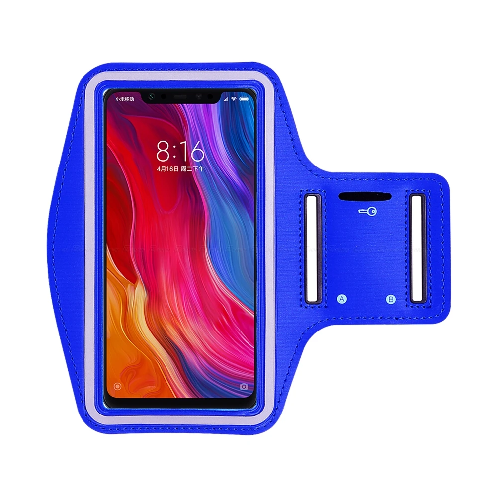Dark Blue Спортивный чехол для телефона для Xiaomi mi 9T 9 8 SE A3 A2 Lite 10 Max mi x 3 2 Red mi 6A Note 7 6 5 Pro AI чехол на руку - Color: Dark Blue