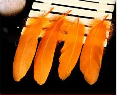 Orange 50pcs Натуральные гусиные перья для рукоделия Плюм 5-7 дюймов/13-18 см ювелирные изделия Одежда Аксессуары свадебные украшения 50 шт - Цвет: Orange 50pcs