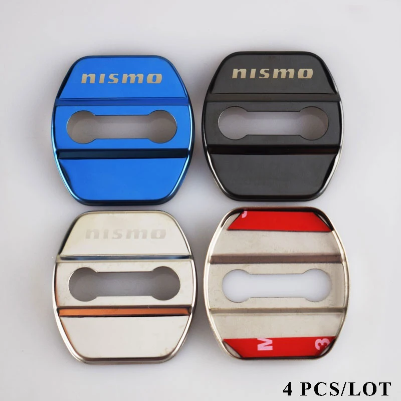 Car Door Lock Cover Protective Stainless Steel Case For Nissan nismo Emblem Badges Accessories Styling 4PCS/Lot | Автомобили и