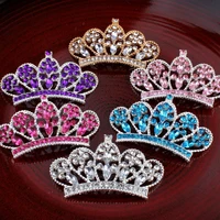 30pcslot bling crystal crown buttons for tiara headbands princess rhinestone button embellishment for hair accessory wholesale