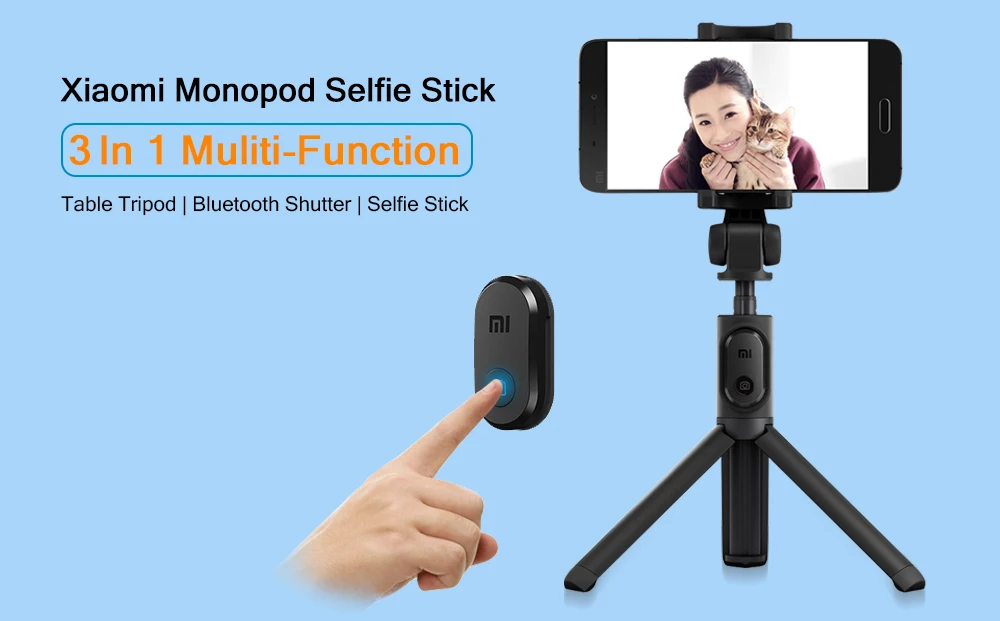 Штатив Сяоми Складной штатив Selfie Stick Monopod RU Склад Черный цвет