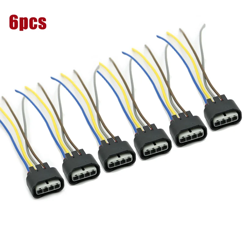 6pcs 4/6 шт. автомобильный разъем жгута проводов катушки зажигания 4-way Женский Для Lexus Toyota Camry 2002-2010 матрица 2003-2010 90980-11885 - Цвет: 6pcs