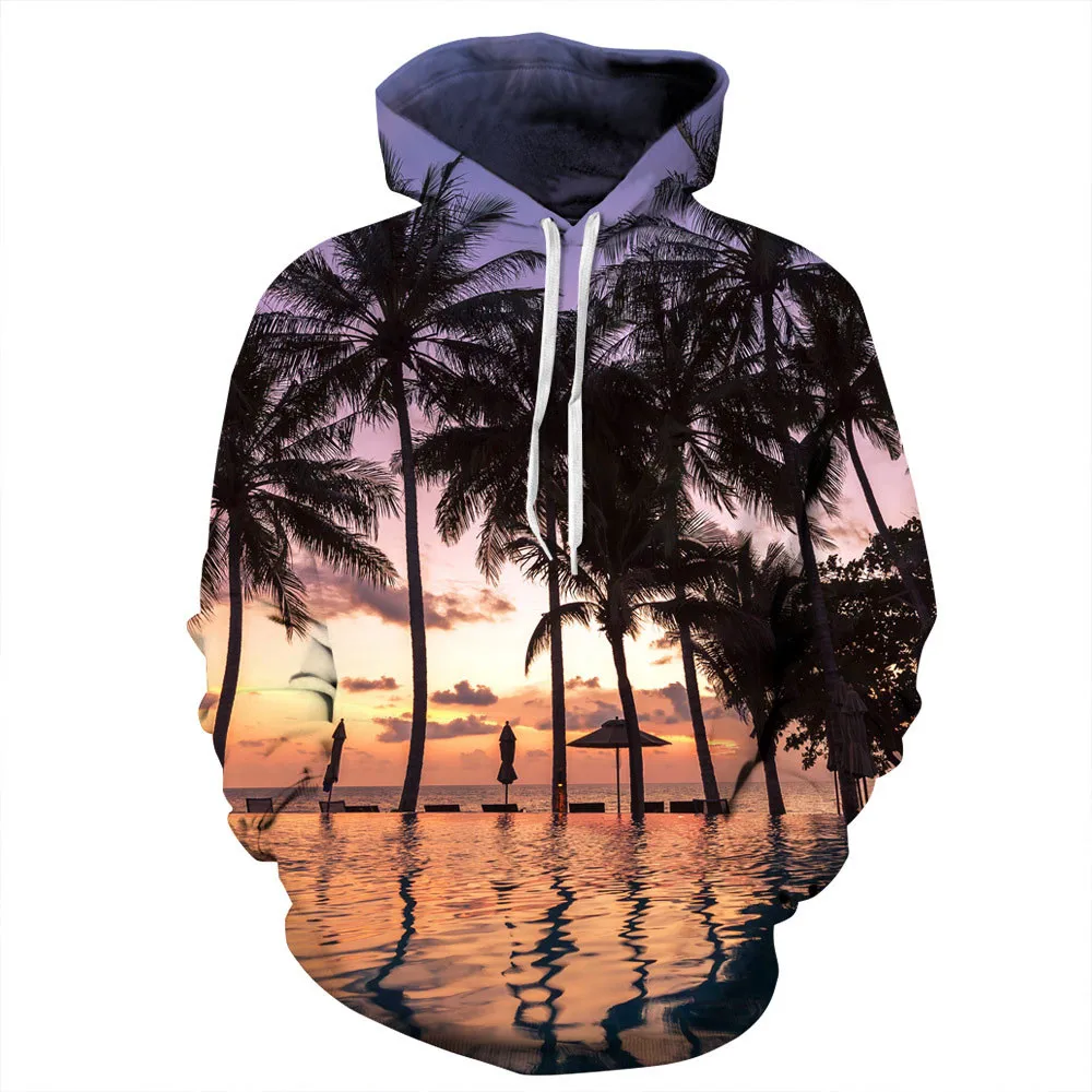 

Sweatshirt With A Hood Men Autumn Winter 3D Print Long Sleeve Hooded Sweatershirt Top Blousee #NFA