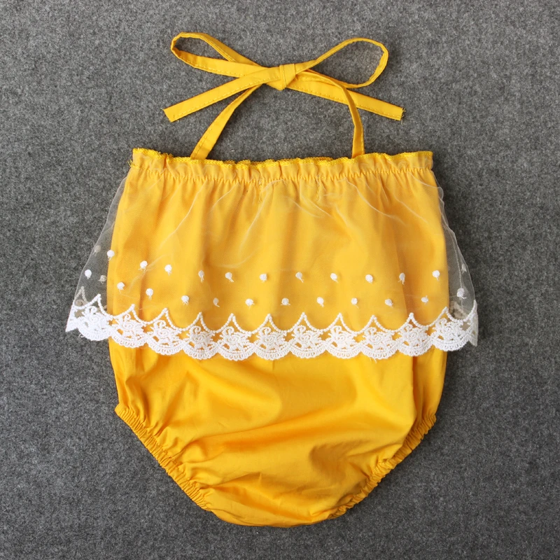 Высокое качество 2018 принцесса девочка белый кружевной тюль боди комбинезон