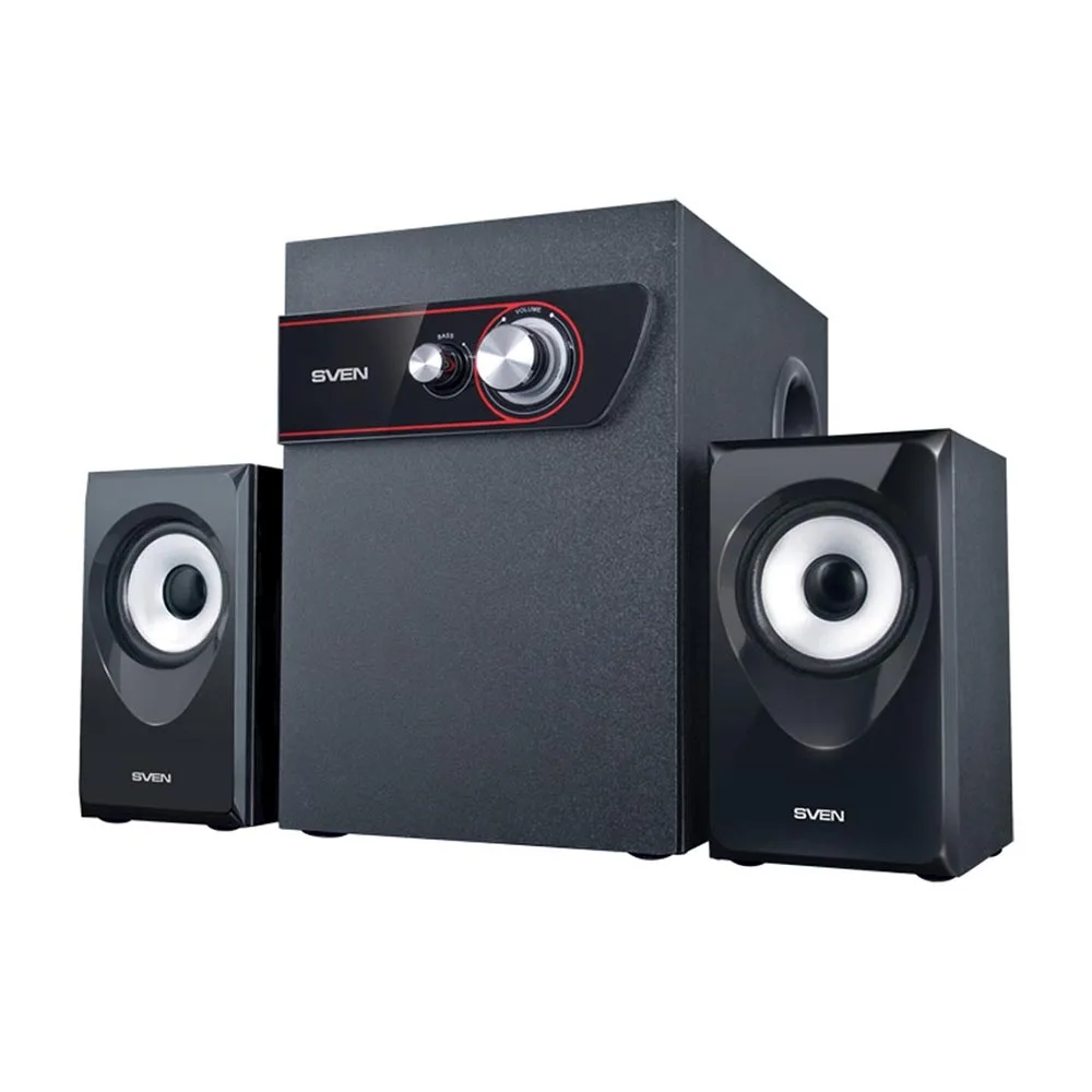 Колонки 2.1 ( с сабвуфером) AC MS 305 черный (40 Вт FM тюнер USB/SD дисплей ПДУ Bluetooth)|Колонки
