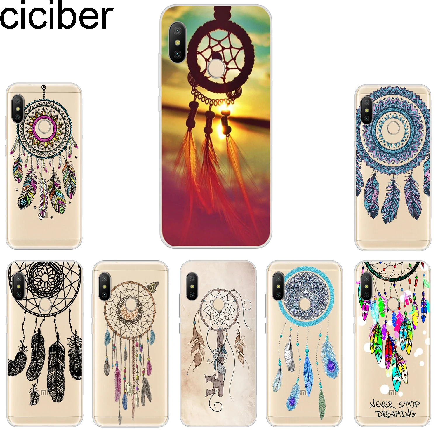 Чехол для телефона Ciciber для Xiaomi Redmi Note 7 6 5 5A 4 4X 3 Pro Soft Back Cover S2 5Plus 6A 4A 3S Y1 Lite Dreamcatcher on.