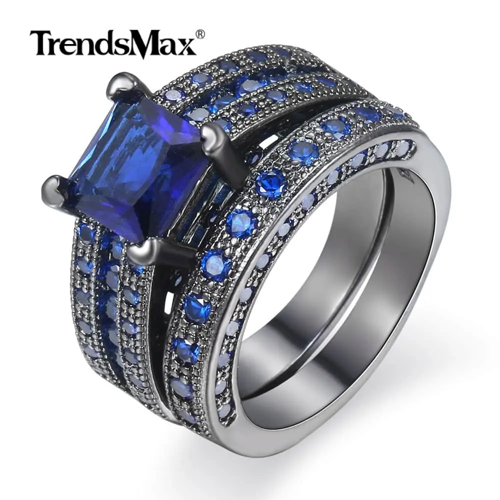 Мужские женские и мужские Романтические свадебные кольца Trendsmax полные золотом