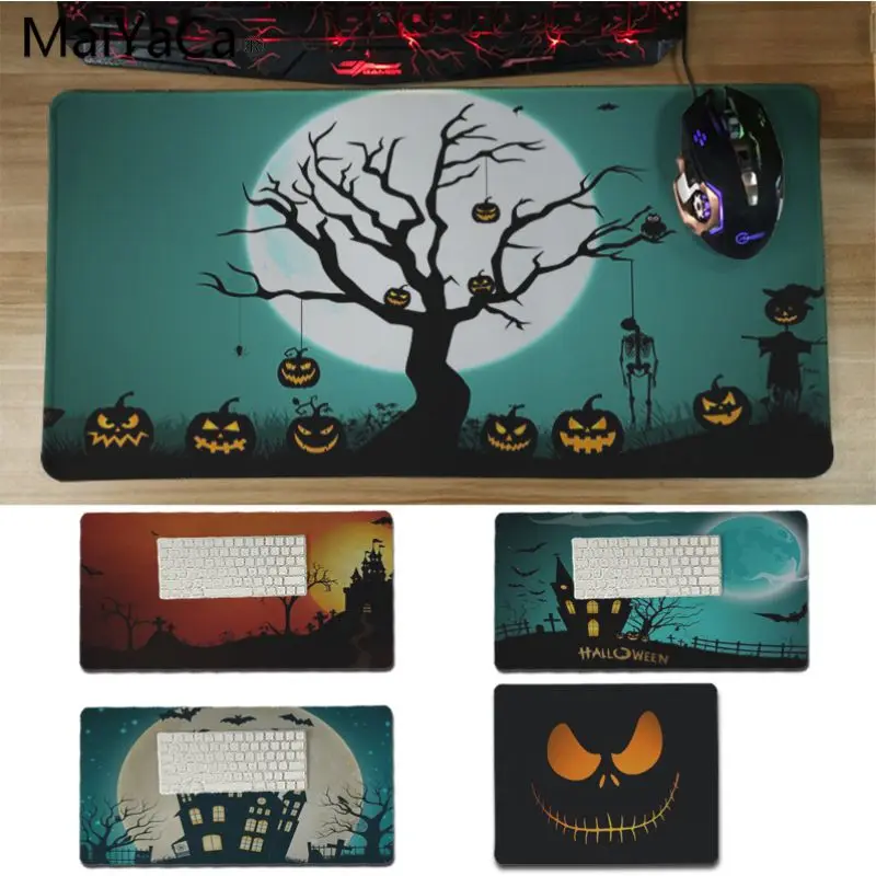 

MaiYaCa My Favorite Halloween Landscape DIY Design Pattern Game mousepad Locking Edge Mousepad Mat Keyboard Mat Table Pad