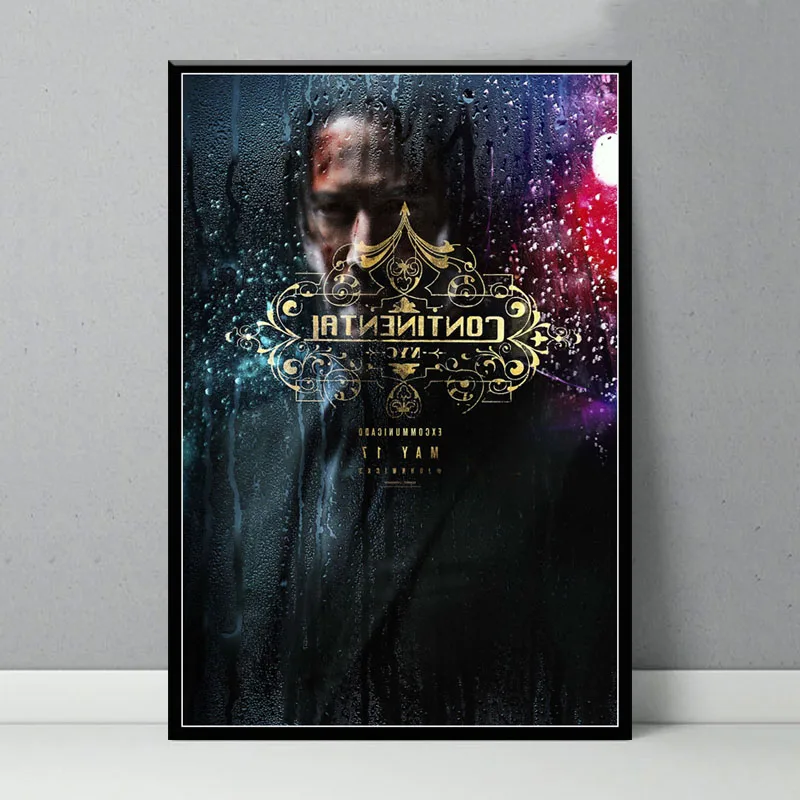 P279 Джон уик горячий фильм серии Keanu Ривз художественная живопись Шелковый Холст