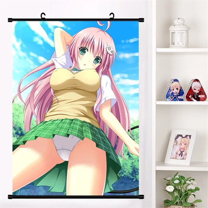 M Аниме To LOVE Ru Eve Микан Юки тьма Kotegawa Yui Momo Belia Deviluke настенный свиток плакат Настенные подвесные плакаты домашний декор - Цвет: M