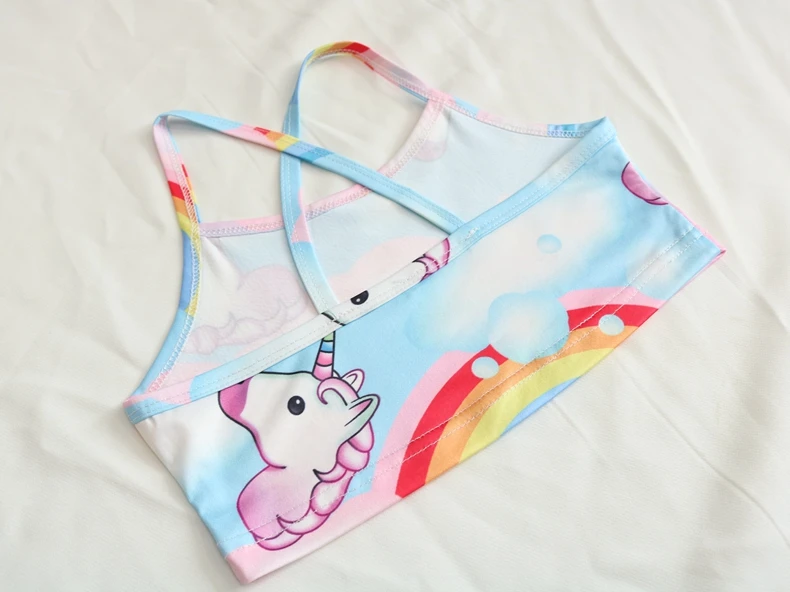 Летняя одежда для маленьких девочек купальники с единорогом комплект из двух