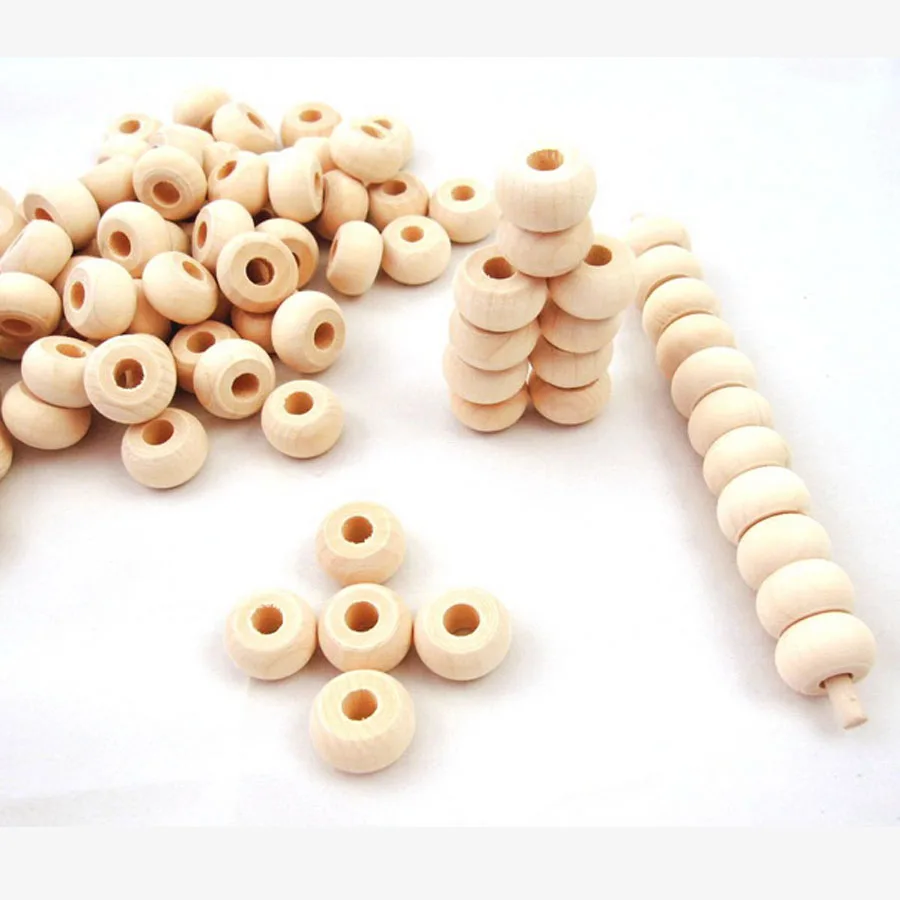 

50 шт. необработанные Крупные круглые кленовые деревянные бусины, Пончик, деревянные бусины, узор, Ювелирная фурнитура WC024