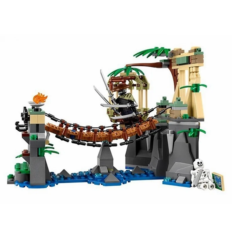 Mailackers 06059 Legoing Ninjago 70608 мастер падает 334 шт. Ninjagoe серии Джунгли дерево мост Джей Кай