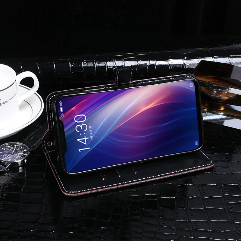 Чехол для Meizu X8 чехол с крокодиловым лицевым покрытием Флип кожаный делового