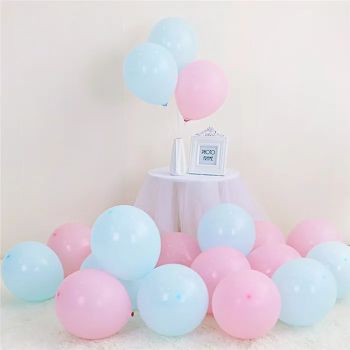 100pcs pink blue 10 дюймов 2,4 г 100 шт пастельные шары для активного отдыха, вечеринки, дня рождения, свадебные шары для украшения, разноцветные пастельные шары макарон - Цвет: 100pcs pink blue