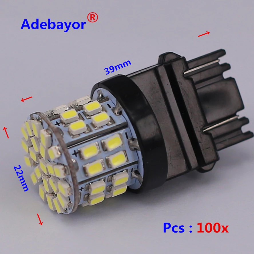 100 pcsT25 P27/7W светодиодный 1206 50 3020 SMD 3157 лампа автомобильная для автомобилей