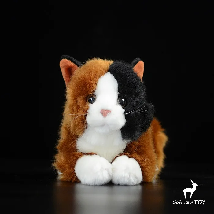 Кошки плюшевая кукла игрушка животное реальная жизнь лежащая кошка куклы