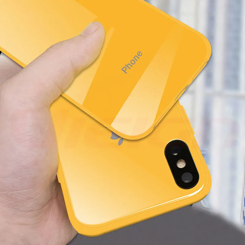 30D роскошный стеклянный чехол для iPhone Xs Max XR телефона силиконовый с передним