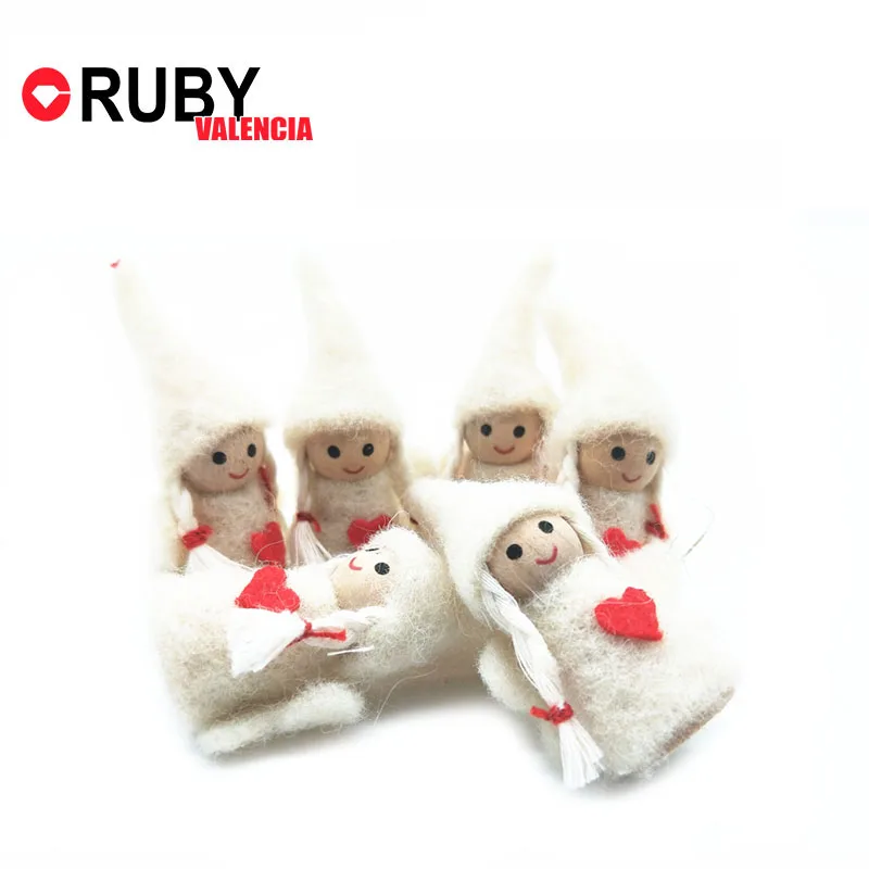 2 шт. Ангел формы чувствовал Мячи Бусы шерстяного войлока мяч Multicolors стекаются