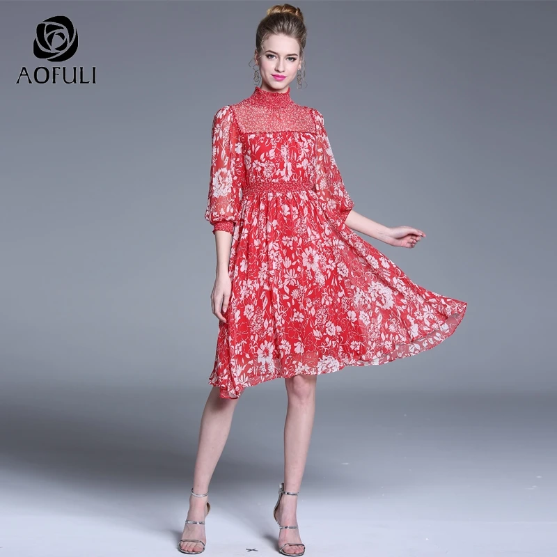 XL/4XL/5XL богемное шифоновое платье с цветочным принтом праздничные платья до