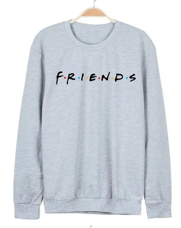 S-XL Круглая горловина Длинные рукава Топы Блузка письма друзей печати случайные Досуг Блузка Топы зима осень бренд блузка
