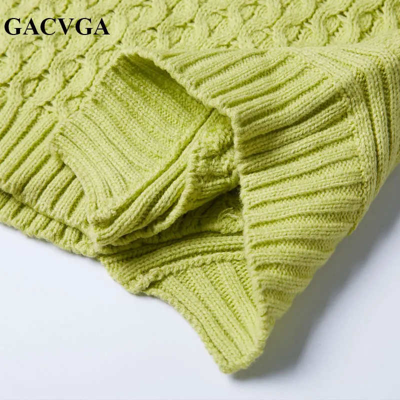 

GACVGA Brand Pullover Women Sweaters And Pullovers Pull Femme Irregular Hem Trendy Knitted Short Solid Sweater Jumper