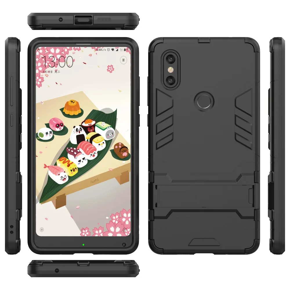 For Mi XiaoMi 6 Note3 MIX 2S A1 A2 5X 6X Stand Heavy Duty Protection Shells Armor Phone Case Soft TPU+PC Hard Plastic Cover |