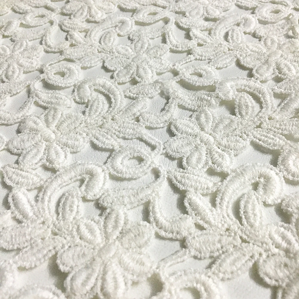 

100yard/lot Wedding Dress Lace Water Soluble Embroidery Lace Fabric Skin-Friendly Soft Lace Fabric DIY Accessories DHL Shipping