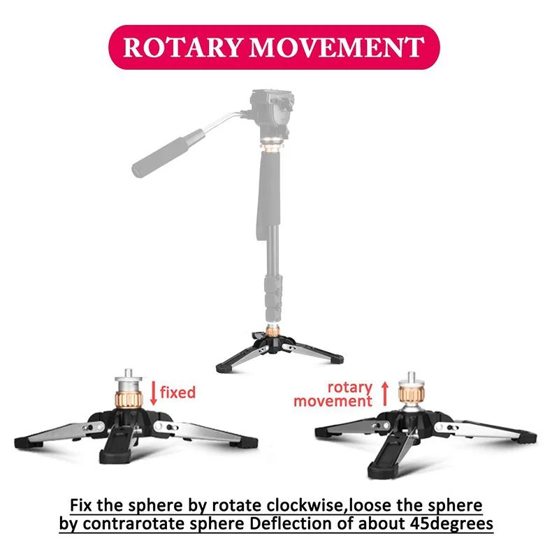 5kg maxload universal video monopod stand base monopod tripod manbily mini three feet support for dslr monopod with 38 screw free global shipping