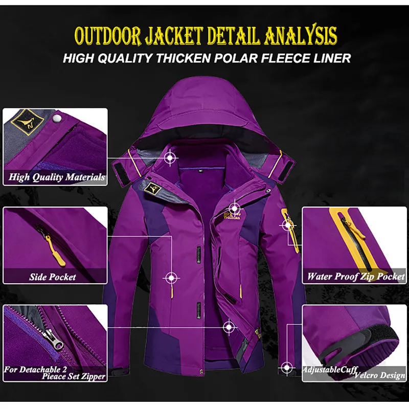 Лыжная куртка женская брендовая новая зимняя теплая водонепроницаемая