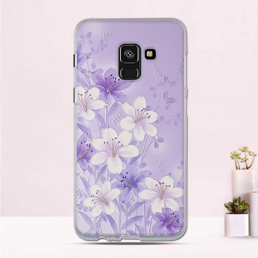 Чехол для телефона Samsung A8 2018 силиконовый мягкий защитный задний бампер из ТПУ Plus