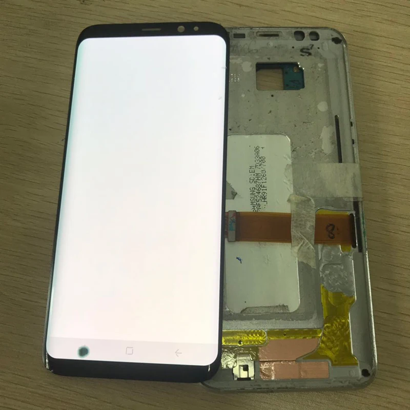 Активно-матричные осид, ЖК-дисплей с рамкой для Samsung Galaxy S8 g950 G950F Дисплей S8 плюс G955 G955F+ Сенсорный экран Digitizer Ассамблеи+ битых пикселей