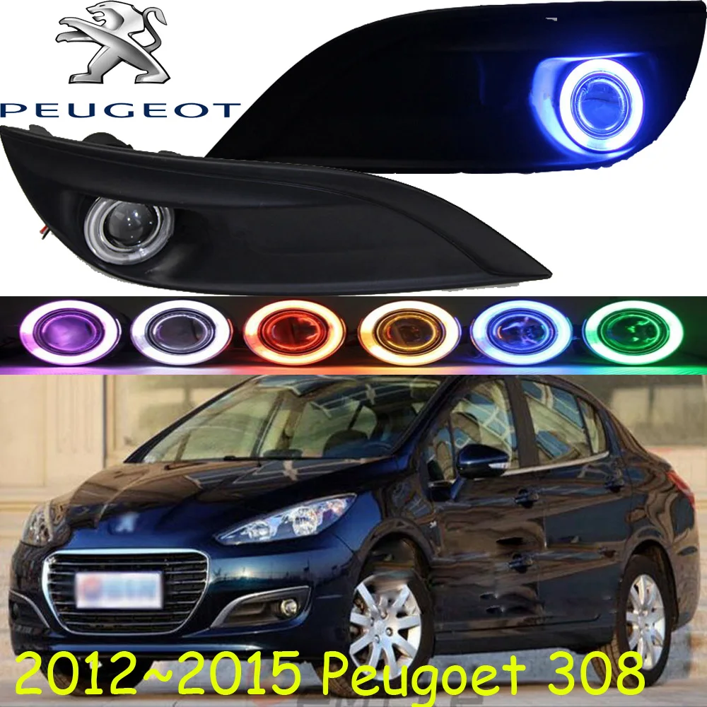 2012 ~ 2015 Peugeo 308 туман светильник на открытом воздухе Бесплатная доставка! головной